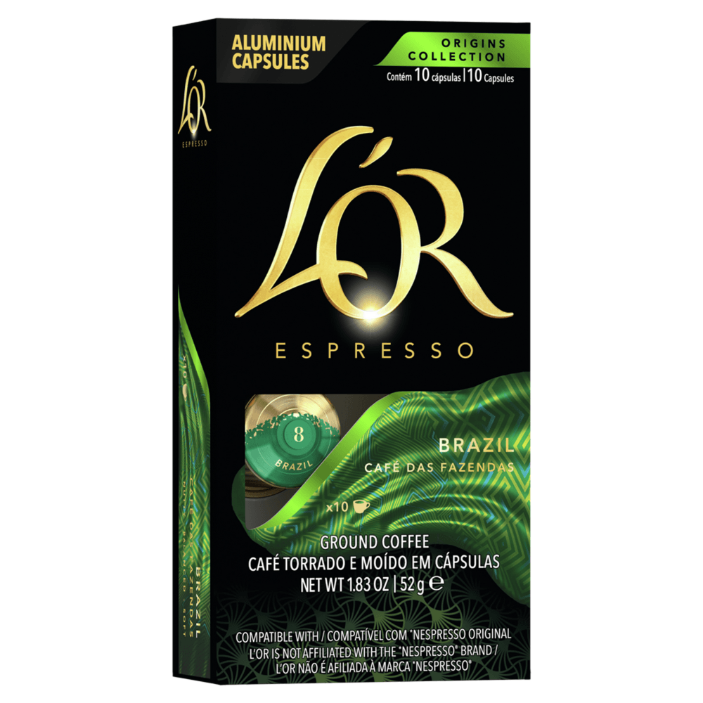 Café Em Cápsulas Lor Espresso Brazil Origens 52g Com 10 Unidades